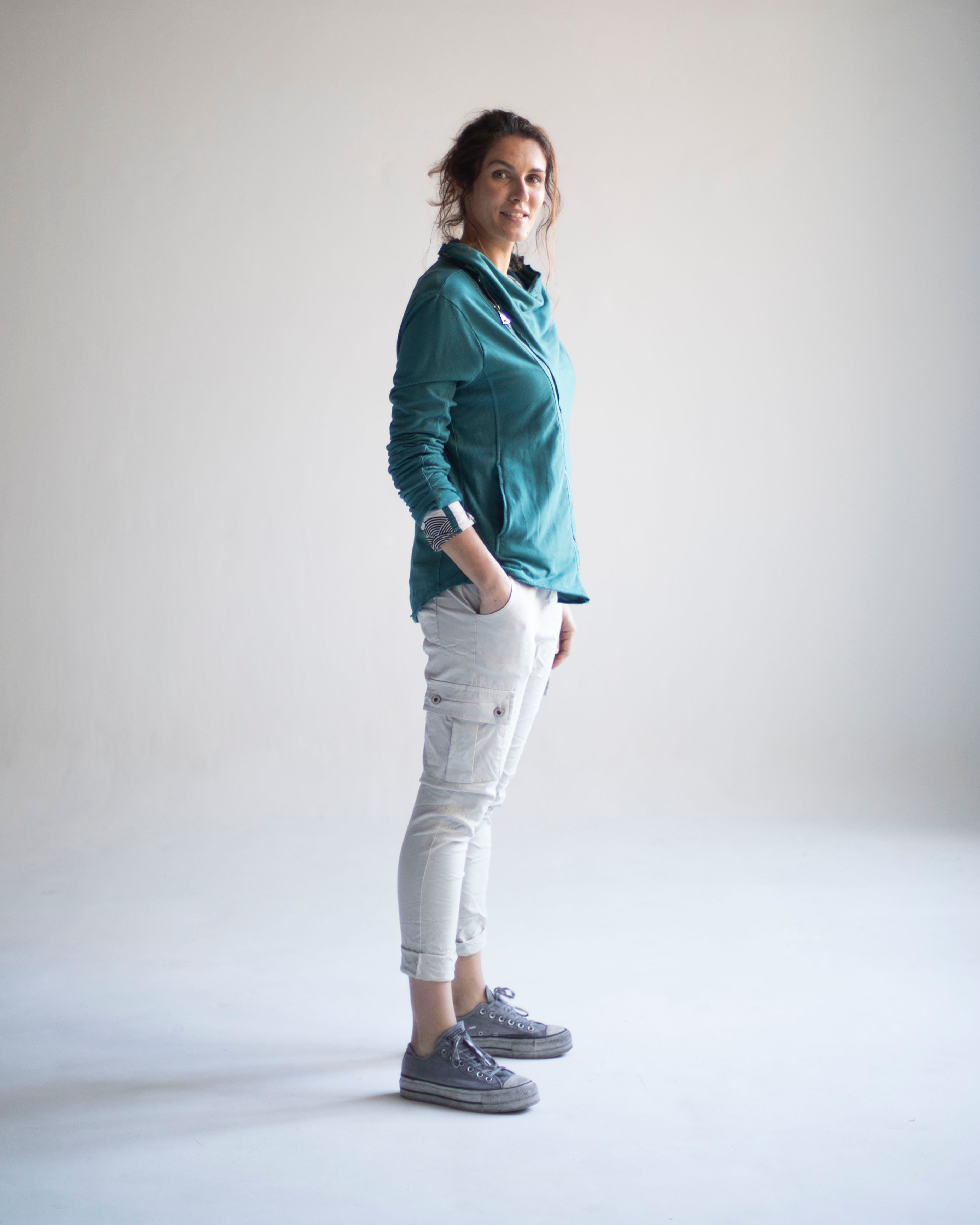 RIA CHAQUETA CREM DIAGONAL FLP L