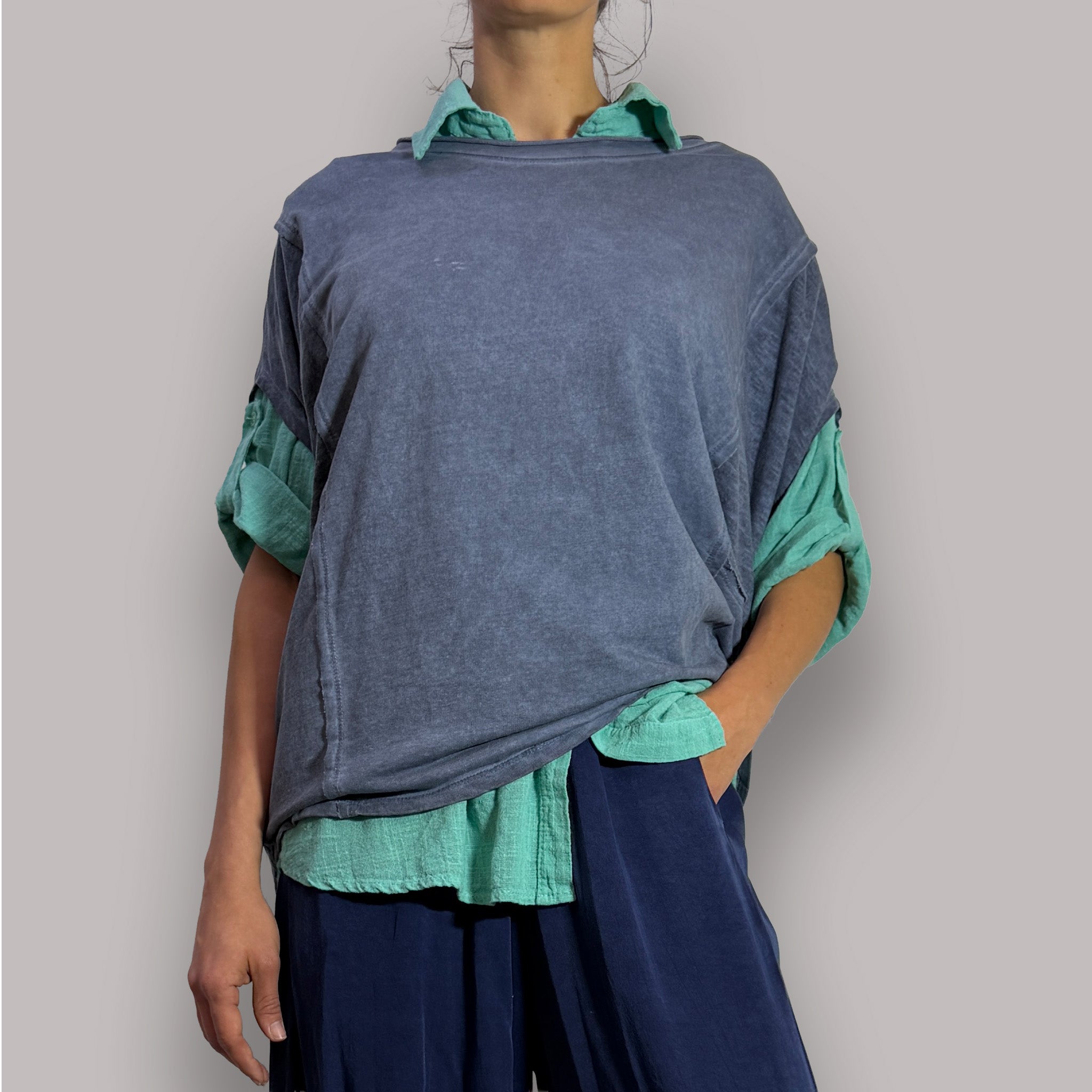 CCT CAMISETA CORTE VERTICAL LISO