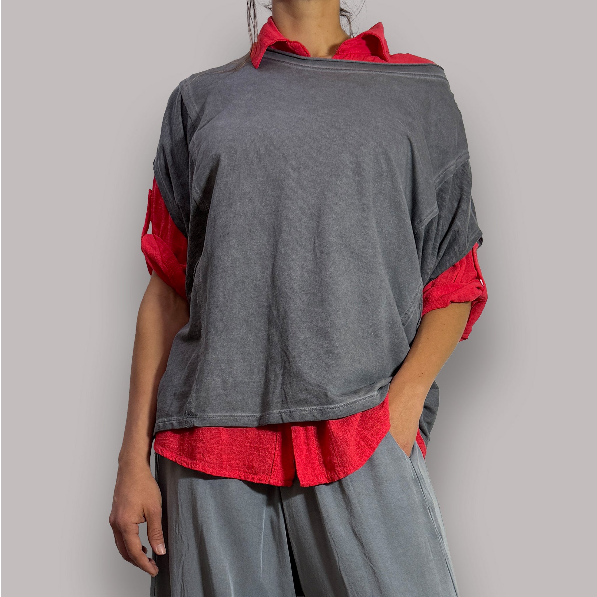 CCT CAMISETA CORTE VERTICAL LISO