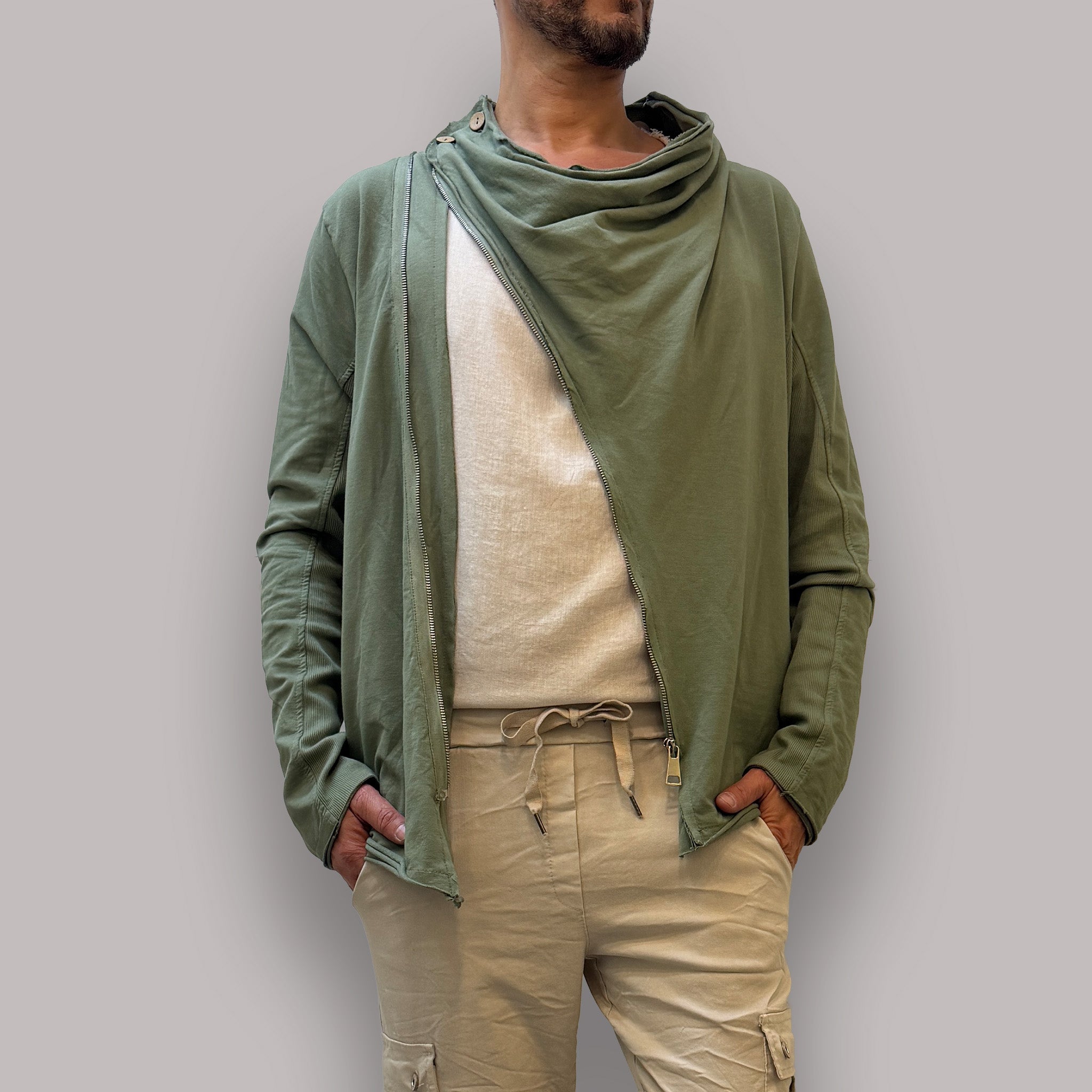 RIA CHAQUETA CREM DIAGONAL FLP L
