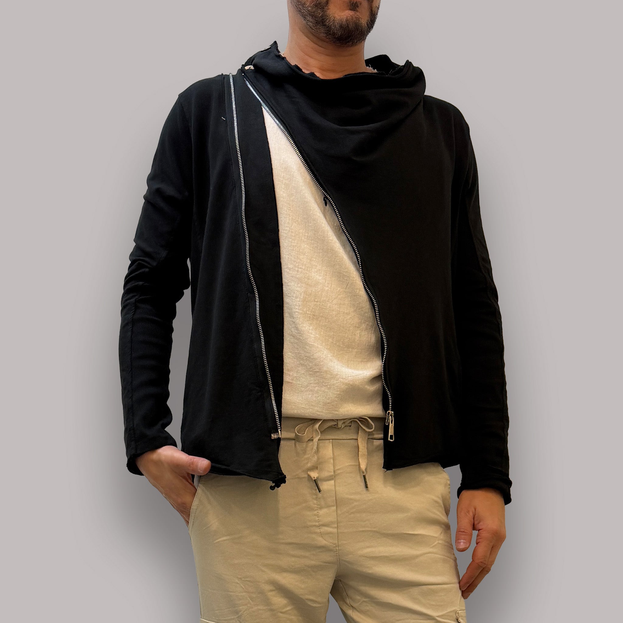 RIA CHAQUETA CREM DIAGONAL FLP L