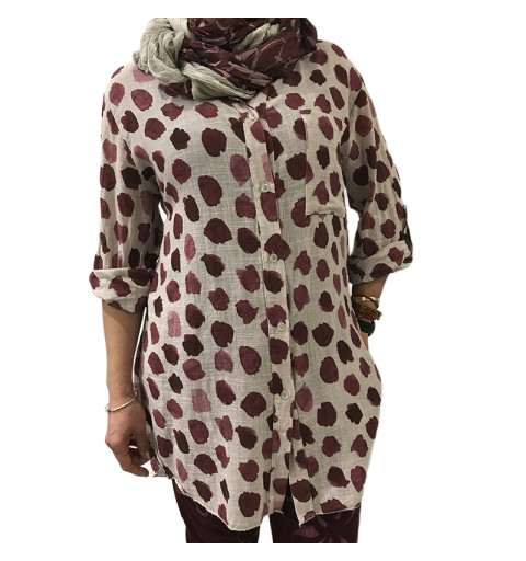 CAMISA ESTAMPADA TOPOS