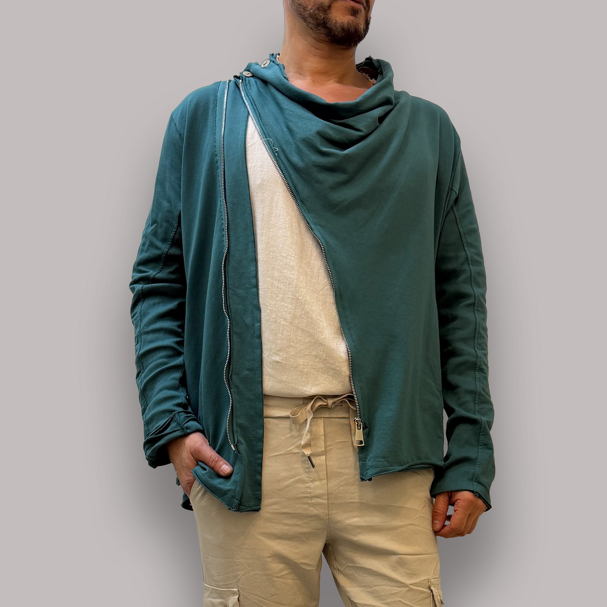 RIA CHAQUETA CREM DIAGONAL FLP L